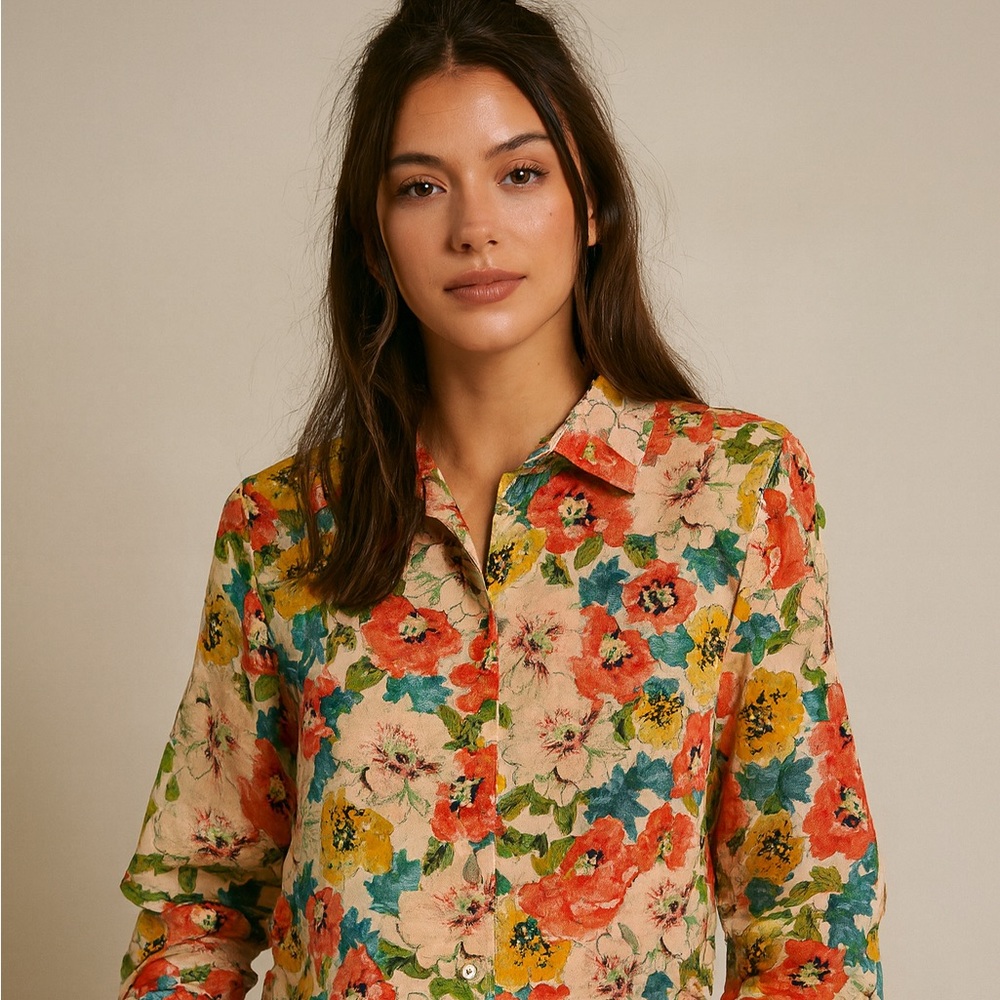 Zara Multicolor Floral Blouse